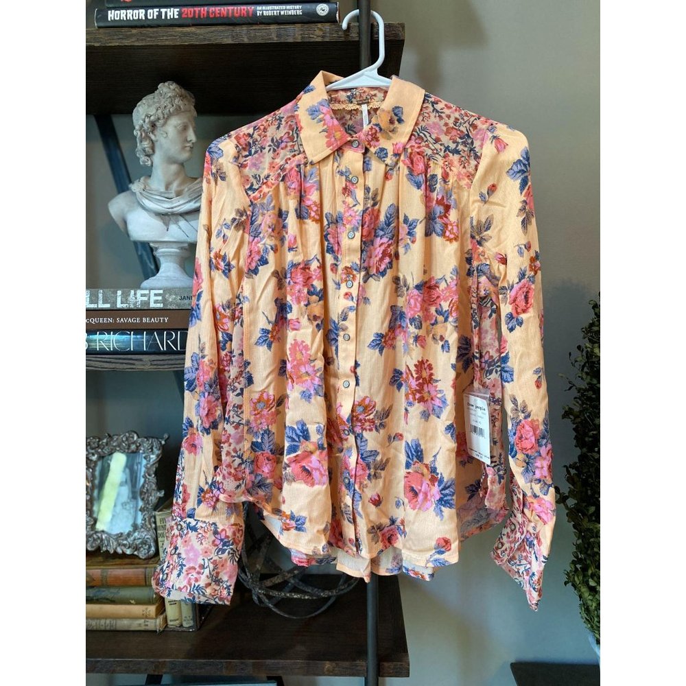 Free People Hold On To Me Floral Top NWT XS - Picture 7 of 11